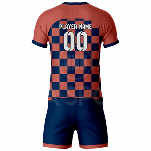 Trendy Soccer Uniform High Quality Breathable Quick Dry Polyester Jersey Shorts Set Custom Team Name Half Wholesale Manufacturer - Product Image 2