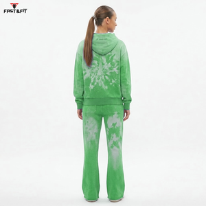 Ensemble 2 pièces de survêtement décontracté pour femme, coupe slim, effet délavé, le plus populaire - Product Image 2