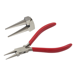 Round Nose Pliers 130mm Smooth Jaws With Spring <b>PVC</b> Handles Box Joint Jewelry Making DIY Crafts Needle Nose Pliers - Product Image 1