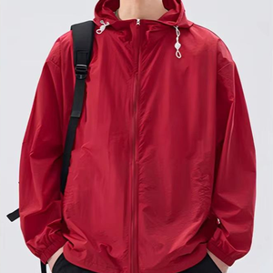 Nouvelle conception 2026 – Veste coupe-vent à capuche de haute qualité pour sports d'hiver, respirante, tricotée, 100 % polyester, coupe-vent - Product Image 1
