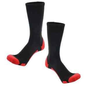 <b>Black</b> Red Crew Athletic <b>Socks</b> Breathable Moisture Wicking Spandex Polyester for Basketball Summer Sports Adults - Product Image 2