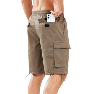 Nuevos Pantalones Cortos Cargo Casuales de Verano para Hombre, de Poliéster y Algodón de Alto Gramaje, con Diseño Sólido, Ideales para Fitness - Product Image 4