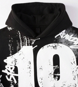 Sweat à capuche surdimensionné Eyre Sport Wear tendance pour homme, imprimé vintage fait main, style streetwear, avec manches longues pour un look décontracté - Product Image 3