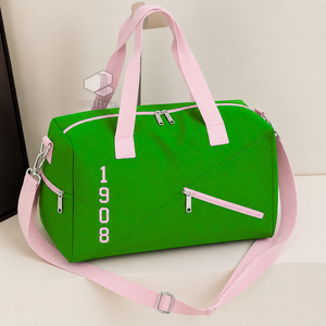 Alpha | Kapa | Alpha Sorority Women's Duffel Bag Embroidered Weekender <b>Nylon</b> Luggage Bag For Travel Sports Collegiate <b>Tote</b> Bag - Product Image 3