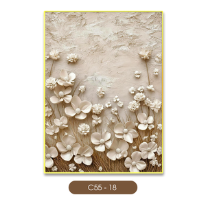 Peintures murales abstraites modernes, décoration intérieure en soie, décoration de luxe pour la maison, marque privée, fabriqué au Vietnam - Product Image 1
