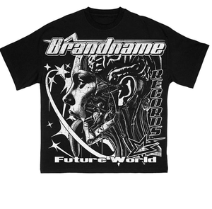 Custom Factory Made Low MOQ Printing Summer Street Wear Oversized Eco-Friendly O-Neck Plus Size Breathable T-Shirts Graphics - Product Image 3