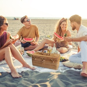 Wholesale Handrafted Rattan Picnic <b>Basket</b> Outdoor Beach Camping Accessories Mini <b>Wicker</b> Camp <b>Hamper</b> - Product Image 6