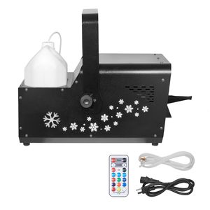 Máquina de Nieve con Control de Señal DMX512 RGB de 1500W, 9 Luces LED Láser, Control Remoto Inalámbrico, Alto Rendimiento, Tanque de 5L, Máquina de Copos de Nieve - Product Image 1