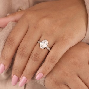 แหวนหมั้นมอสซาไนต์ ดีไซน์หรูหรา แหวนขอแต่งงาน เงินแท้ 925 ชุบทอง 14K ของขวัญเครื่องประดับ - Product Image 4