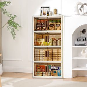 Armadio Pieghevole a 3 Ripiani per Stoccaggio, 2 Colori, Pratiche Scatole e Contenitori a 3 Livelli - Product Image 5