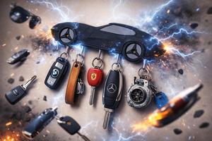 Gold Color Brass Wall Mounted Key Hanger with <b>Car</b> Shape <b>Hooks</b> and Rails for Office Key Hanging Organization Vintage Style - Product Image 3