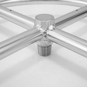 Griglia per Braciere a Gas Propano in Acciaio Inox Rotonda da 24 Pollici, 92.000 BTU, per Uso Interno su Tavolo - Product Image 1