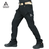 Pantalon utilitaire extensible pour homme, multi-poches, durable, pour le travail en extérieur, la randonnée, la pêche, le trekking