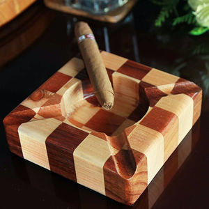 Handcrafted Antique Wooden Pocket Cigar <b>Ashtray</b> with Custom Engraving Luxury Portable Travel Bulk Supplier - Product Image 1
