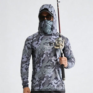 Sweat à capuche de pêche camouflage pour homme UPF 50 Anti-UV à manches longues, vêtements de sport d'extérieur - Product Image 1