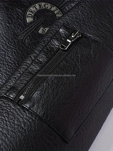 Chaqueta de moda de cuero auténtico con cremallera personalizada para hombre de buena calidad a precios mayoristas chaqueta de color personalizada para hombre - Product Image 2