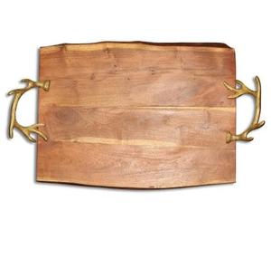 Plateau en bois élégant et durable au design moderne pour servir des fruits secs, des collations, des bonbons pour la maison, les dîners, les occasions festives, la décoration de table - Product Image 5