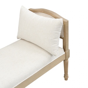 Classic Ottomans Made Of Solid Teak Wood With <b>Cushion</b> and Natural Finishing For Indoor Use. - Product Image 5