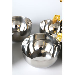 Bol de service double en argent de luxe avec poignée en forme de renne doré, élégant plateau à noix en métal pour la décoration de Noël à la maison - Product Image 2