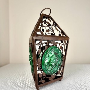 Candle holder metal moroccan lantern for ambient religious home settings bohemian events and garden <b>illumination</b> - Product Image 1