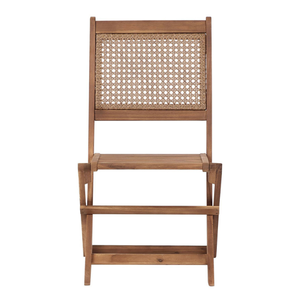 Juego de Muebles de Restaurante de Diseño Rústico con Estructura de Madera de Teca y Respaldo de Ratán para Muebles de Jardín - Product Image 5