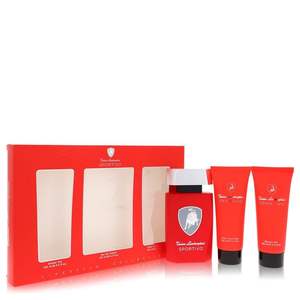 Lamborghini Sportivo Fragrance Gift Set 4.2 oz Eau De Toilette Spray 3.4 oz Shower Gel 3.4 oz Shave Balm for Men - Product Image 1