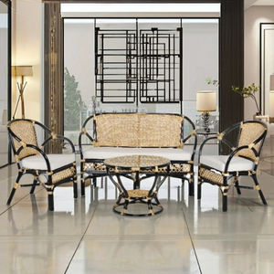 Venta caliente Corona Living Set para muebles para el hogar incluye silla de ratán hecha a mano y mesa de centro de Indonesia - Product Image 3