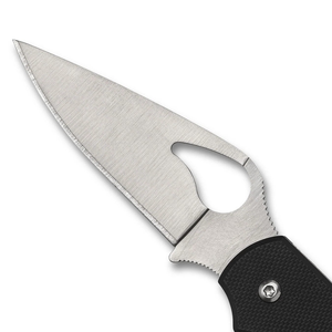 Couteaux pliants durables avec manche texturé noir, lame large et pointue en acier inoxydable, fente d'ouverture au pouce et clip de poche en métal - Product Image 5