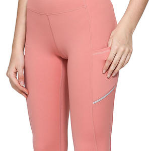 Leggings Deportivos para Mujer, Transpirables, Tejidos, de Cintura Media, Elásticos, con Logotipo Personalizado, Bolsillos, Spandex/Poliéster, Secado Rápido, Ecológicos - Product Image 5