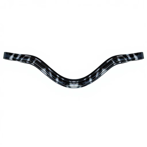 Frontal de Cuero Acolchado con Decoración de Cuero Charol – Elegante Accesorio Curvo para Brida de Caballo para Uso Ecuestre - Product Image 1