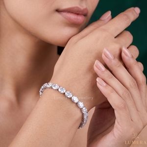 Pulsera de Tenis de Lujo con Diamantes Cultivados en Laboratorio de Corte Ovalado, Oro de 9K, 10K, 14K, 18K, Certificación IGI, 24 Quilates, para Mujer, Joyería de Boda - Product Image 4