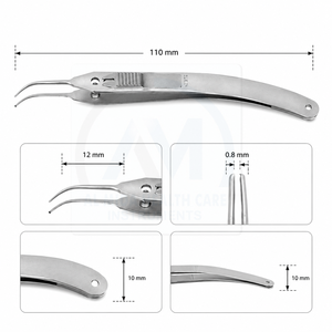 Pinzas de Fijación AL MIDA, Instrumento Quirúrgico Oftálmico de Acero Inoxidable de Precisión para Procedimientos de Retina, Córnea y Cataratas, con Certificación CE - Product Image 5