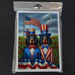 All American Gordon Setter Whimsical A7 <b>Greeting</b> <b>Cards</b> Pack of 8 Blank Note <b>Cards</b> with Envelopes Size 5x7 - Product Image 3