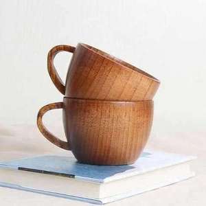 Vaso de Madera Ecológico Moderno de Calidad Genuina para Bebidas Calientes con Asa Cómoda para Servir, Diseño Creativo, Exportado por Craft Emporium - Product Image 2