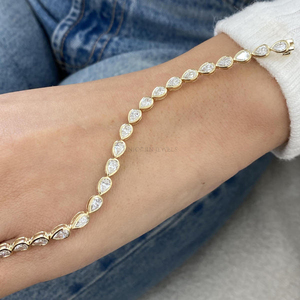 Genuine IGI Certified Lab Diamond Bracelet 10K 14K 18K Solid <b>Gold</b> Sustainable Stones <b>Rose</b> White Yellow <b>Gold</b> Fine Jewelry - Product Image 1