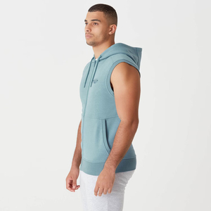 Men's Workout Zipper <b>Sleeveless</b> Hooded Tank Tops <b>Sleeveless</b> Gym <b>Hoodies</b> Bodybuilding Muscle <b>Sleeveless</b> Zipper <b>Hoodies</b> For Men - Product Image 3