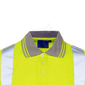 Factory Teams High Visibility Safety Polo Shirt Professional Reflective Water Proof Moisture Control Fabric ANSI Class 2 <b>LED</b> - Product Image 2