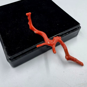 ลูกปัดปะการังแดงอิตาลีทรงกิ่งไม้ ดีไซน์หรูหรา สำหรับทำเครื่องประดับ รูปทรงต้นไม้ คุณภาพสูง - Product Image 1