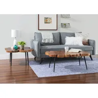 Table basse en bois et époxy, design moderne, bord naturel, écologique, durable, personnalisable, meubles de salon