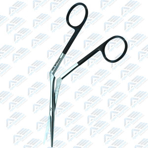 Tijeras nasales Heymann Knight negras de 7 pulgadas, cuchillas rectas de ángulo a lado, tijeras quirúrgicas para turbinectomía nasal Heymann - Product Image 4