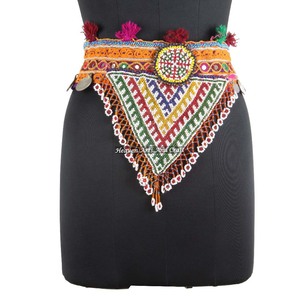 Vintage Belt Belly Dance Bead Afghani Traditional Waist Belt Kuchi Tribal BB051 <b>Old</b> Banjara Real Vintage Handmade Beaded Belts - Product Image 1