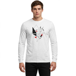 Camiseta de Manga Larga Estampada para Hombre, Diseño Personalizado, Cuello Redondo, Estampado Informal, Tela 100% Algodón, Ecológica, Corte Regular, Marca Personalizada - Product Image 5