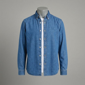 Chemise boutonnée en velours pour homme, manches longues, coupe classique, à carreaux, grande taille, décontractée, printemps, en coton tricoté, style urbain - Product Image 1