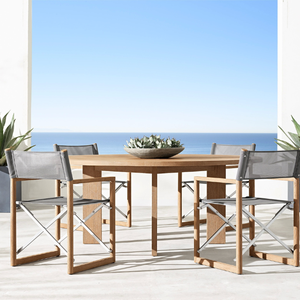 Best Selling <b>Round</b> Dining <b>Table</b> Teak Wood Modern Simple Design Durable Outdoor Furniture for Hotel Park Villa - Product Image 1