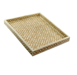 Bandeja con Incrustaciones de Hueso de Alta Calidad, Diseño Moderno y Elegante, Multifuncional, Forma Rectangular, Bandeja de Servicio de Varias Piezas, Artesanía - Product Image 5