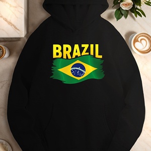 Sudaderas casual de mujer con ilustración de bandera de BRASIL - Product Image 3