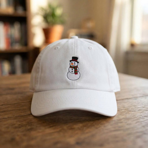 Gorras de Tela de Algodón Lavado, 6 Paneles, Forma Desestructurada, Bordado, Logotipo Personalizado Navideño, Diversidad de Colores, Unisex, Para Navidad - Product Image 1