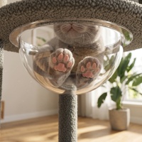 Arbre à chat en bois avec poteaux à gratter en sisal remplaçables
