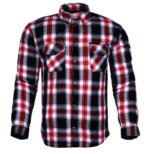 Chemise de moto doublée en flanelle pour homme, à carreaux en aramide, respirante, pour l'hiver, équipement de protection pour la conduite et le tourisme, personnalisable OEM, vente en gros - Product Image 1