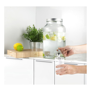 Caraffa in vetro con rubinetto da 2 galloni, contenitore per servire bevande, acqua o succo di frutta - Product Image 3